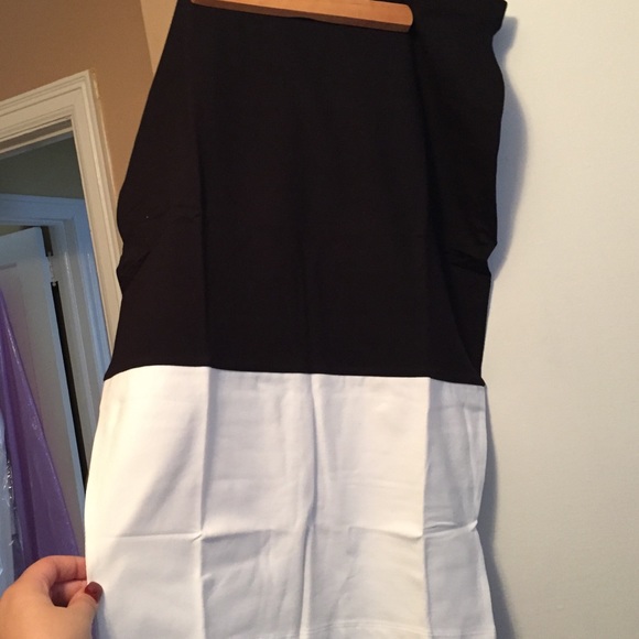 Asos pencil skirt in jersey in colourblock