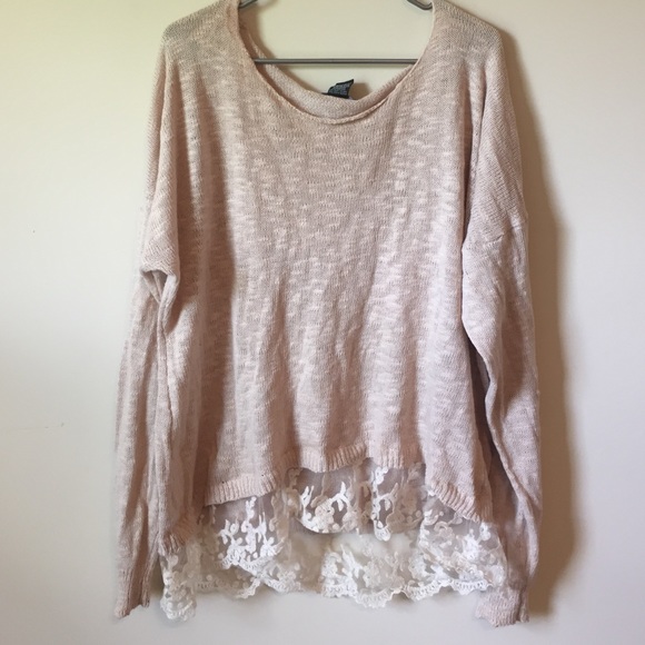 soft lace sweater