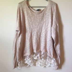 soft lace sweater