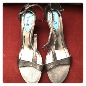 11W Silver Wedge Sandals