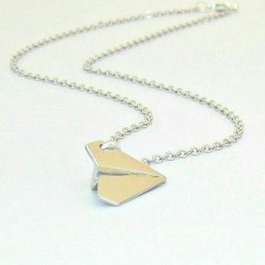 Paper Airplane Necklace