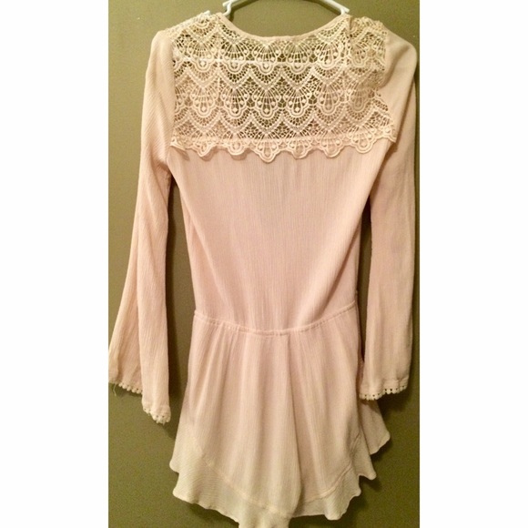 Nude Lace Romper - Picture 2 of 2