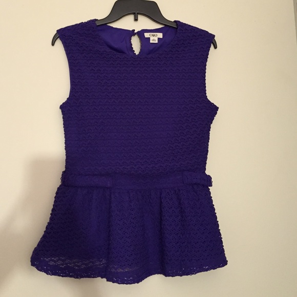 Purple Peplum Top 🌀
