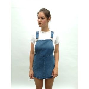 Denim pinafore dress