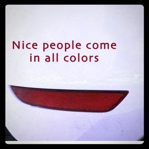 Nice People Come in All Colors removable Sticker