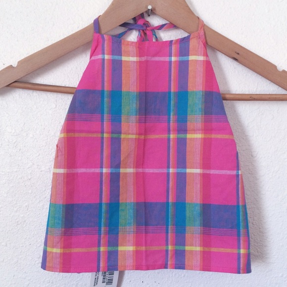 California Selects Pastel Madra plaid halter top - Picture 4 of 4