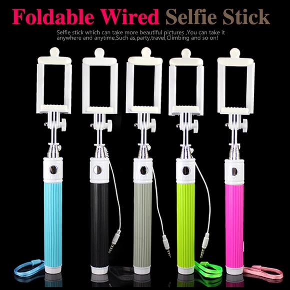 NIB high quality selfie stick with wired monopod