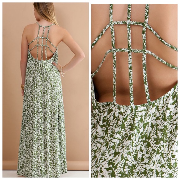 🌾Follage Printed Maxi Dress🌾 - Picture 4 of 4