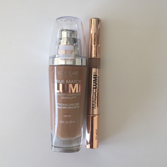 Loreal True Match Lumi Foundation and Highlighter
