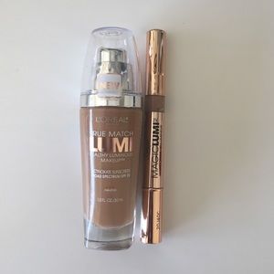 Loreal True Match Lumi Foundation and Highlighter