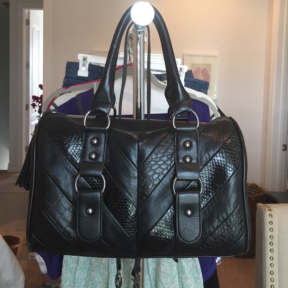 Black Aldo handbag with various textures