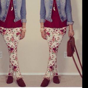 Floral print leggings jeggings