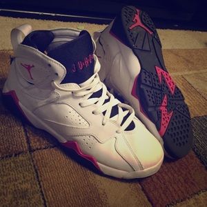Air Jordan 7 GS White/Pink