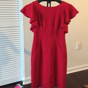Red Calvin Klein dress with pockets!