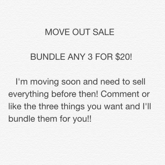 Bundle any three items for 20$!!
