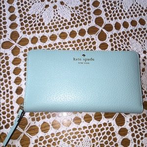 kate spade grand street wallet robins egg blue