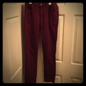 Liz Claiborne Maroon Dark Red Pants Jeans Skinny