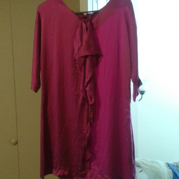 Purple satin dress