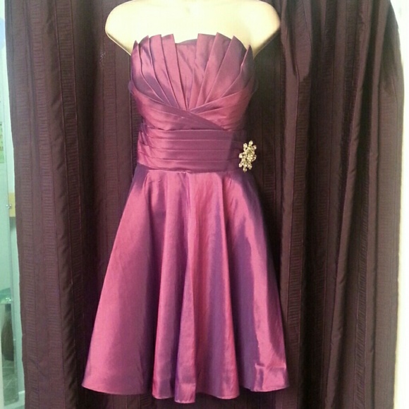 Deep Purple Dress With Snowflake Gem
