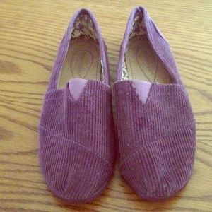 Purple slip ons