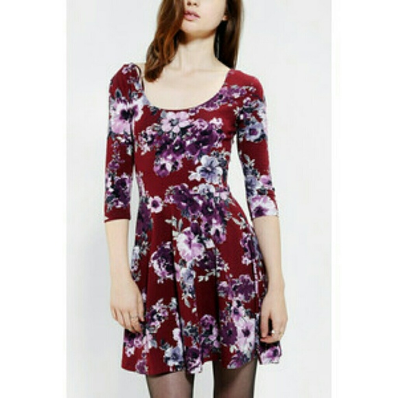 Sparkle and Fade skater dress 3/4 sleeves