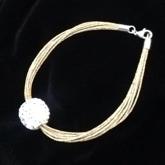 LIQUID GOLD (925 SS)CRYSTAL BRACELET