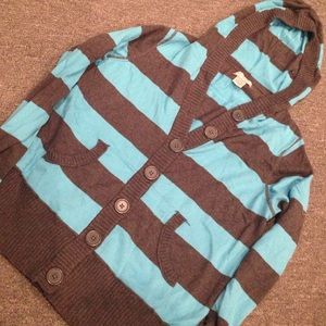 Arizona button up hooded sweater