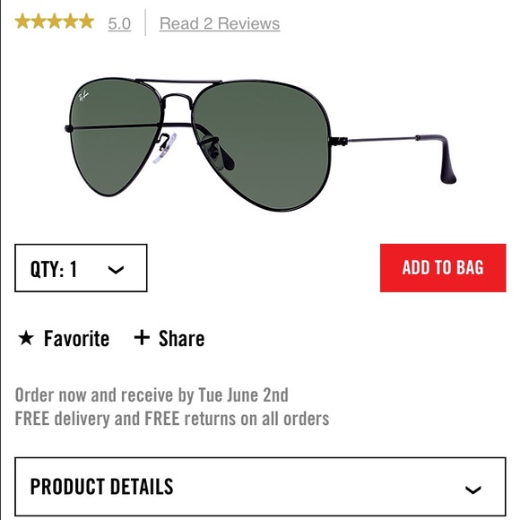 BRAND NEW RAYBANNS Aviators Authentic - Picture 2 of 2