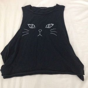 Black Brandy Melville cat muscle tank