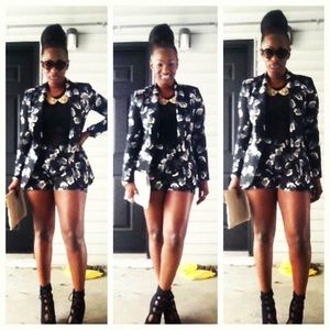 Bar III Two piece shorts & blazer set