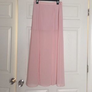 Baby pink M split maxi skirt