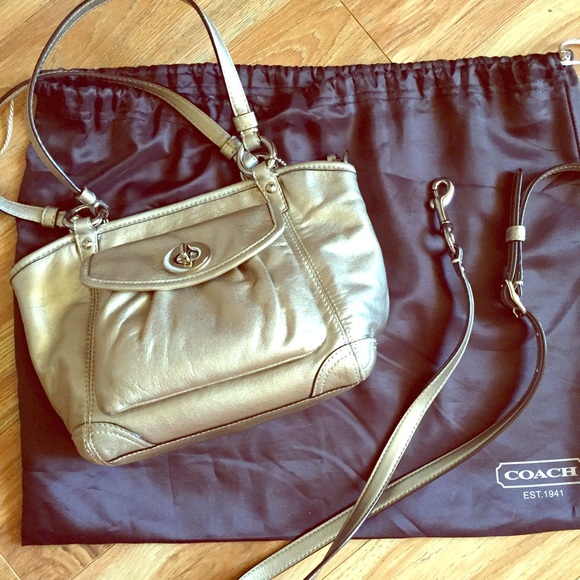 NWOT Gold Coach Purse