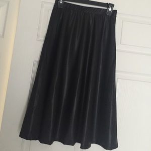 Faux leather midi circle skirt