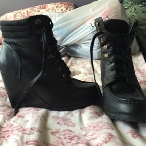 Forever 21 Black Wedge Boot