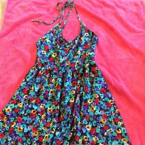 Bright floral skater dress