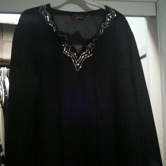 Black sequin tunic