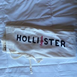 white hollister sweat pants
