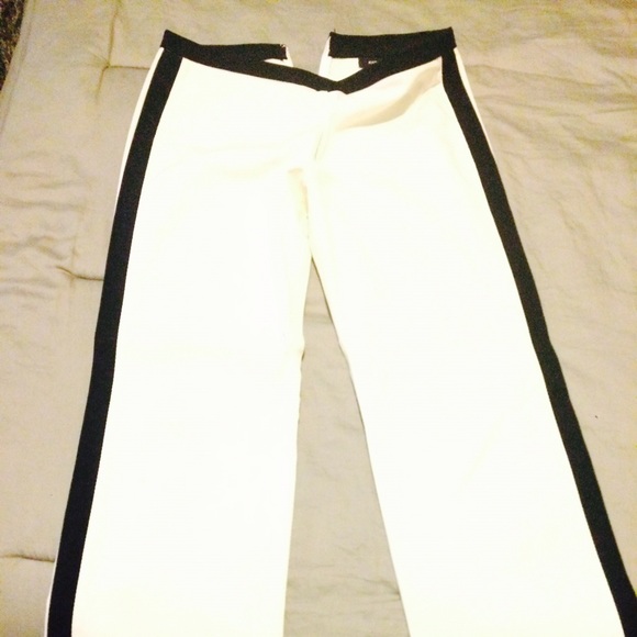 Cream & Black Tuxedo Pants