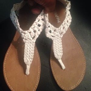 White sandals