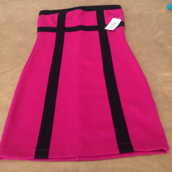 Hot pink tube dress
