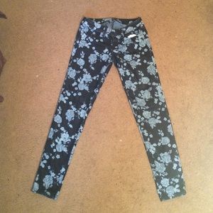 Floral Print Jeans