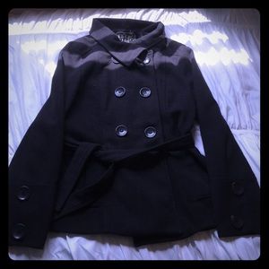 Black peacoat!