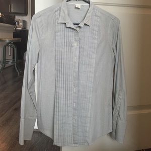 J. Crew Pinstriped Striped Button Up Shirt Sz 0