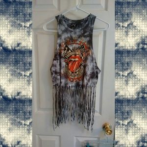 Forever 21 Tie Dye Fringe Tank