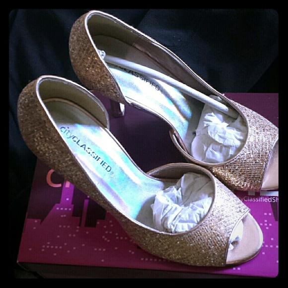 Golden shoes.