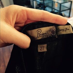Paige rising glen size 27 black boot cut jeans