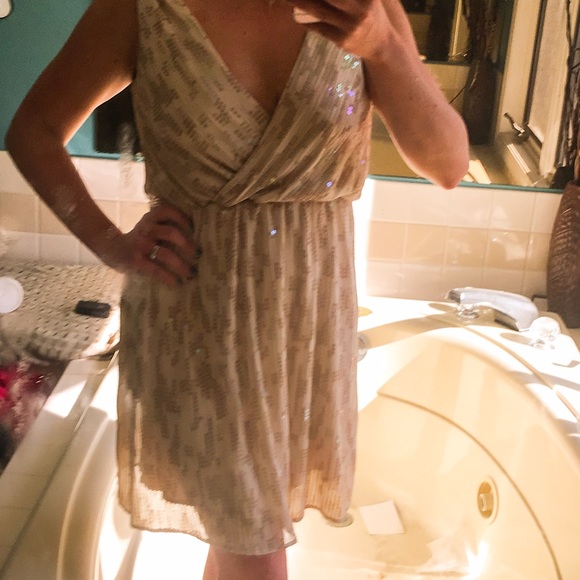 👗Express champagne cocktail dress👗 - Picture 4 of 4