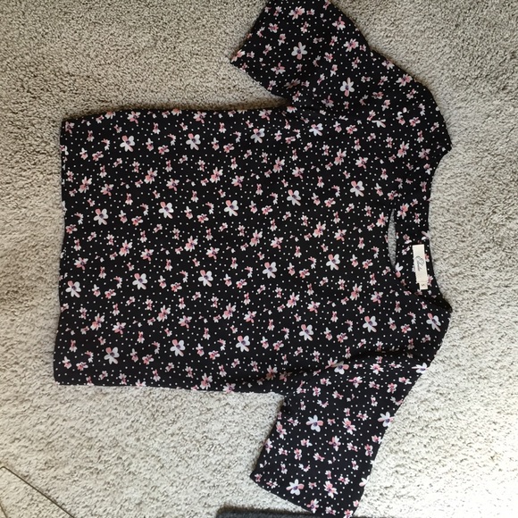 Nordstrom Black Top With Open Triangle Back