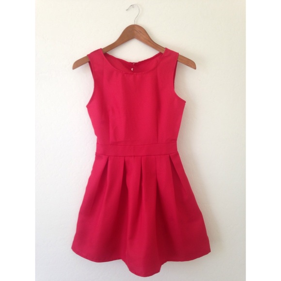 Fun and Flirty Red Open Back Dress