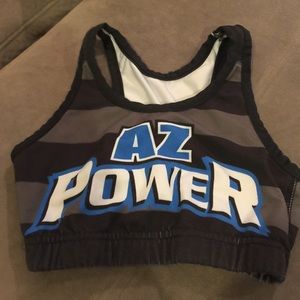 AZ power racer back sports bra